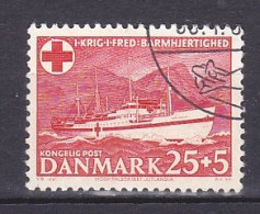 Denmark, 1951, Red Cross, 25ø + 5ø, USED - Used Stamps