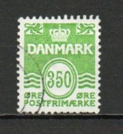 Denmark, 1992, Numeral & Wave Lines, 350ø, USED - Gebruikt