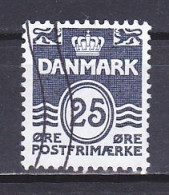 Denmark, 1990, Numeral & Wave Lines, 25ø, USED - Gebruikt