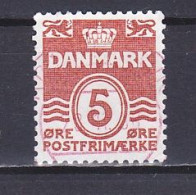 Denmark, 1989, Numeral & Wave Lines, 5ø, USED - Gebruikt