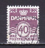 Denmark, 1981, Numeral & Wave Lines, 40ø, USED - Usado