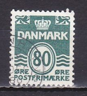 Denmark, 1979, Numeral & Wave Lines, 80ø, USED - Usado