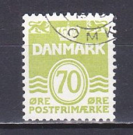 Denmark, 1977, Numeral & Wave Lines, 70ø, USED - Gebraucht