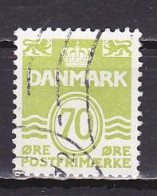 Denmark, 1977, Numeral & Wave Lines, 70ø, USED - Gebruikt