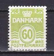 Denmark, 1976, Numeral & Wave Lines, 60ø, USED - Usado