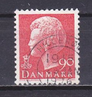 Denmark, 1974, Queen Margrethe II/Ordinary Paper, 90ø/Red, USED - Used Stamps