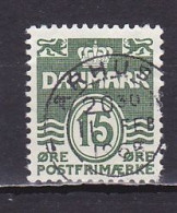 Denmark, 1963, Numeral & Wave Lines, 15ø/Fluorescent, USED - Gebruikt