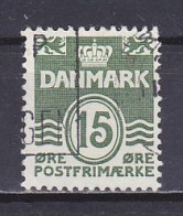 Denmark, 1963, Numeral & Wave Lines, 15ø/Fluorescent, USED - Oblitérés