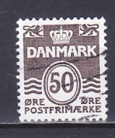 Denmark, 1974, Numeral & Wave Lines, 50ø, USED - Gebruikt