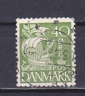 Denmark, 1933, Caraval/Hatched Background, 40ø, USED - Gebruikt