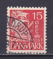 Denmark, 1933, Caraval/Hatched Background, 15ø, USED - Gebruikt