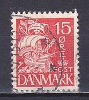 Denmark, 1933, Caraval/Hatched Background, 15ø, USED - Gebruikt