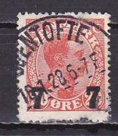 Denmark, 1927, King Christian X/Overprint, 7ø On 20ø, USED - Usati