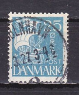 Denmark, 1927, Caravel/Solid Background, 25ø, USED - Oblitérés