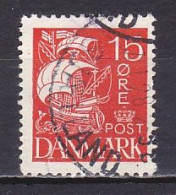 Denmark, 1927, Caravel/Solid Background, 15ø, USED - Gebraucht