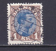 Denmark, 1922, King Christian X, 1kr, USED - Used Stamps
