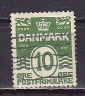 Denmark, 1921, Numeral & Wave Lines, 10ø, USED - Used Stamps