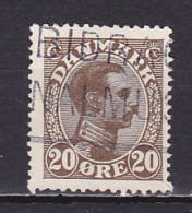 Denmark, 1921, King Christian X, 20ø, USED - Usado