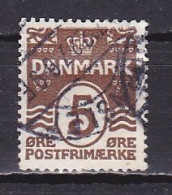 Denmark, 1921, Numeral & Wave Lines, 5ø, USED - Used Stamps