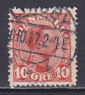 Denmark, 1913, King Christian X, 10ø, USED - Gebraucht