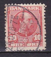 Denmark, 1906, King Christian IX/Crosshatching, 10ø, USED - Gebruikt