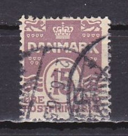 Denmark, 1905, Numeral & Wave Lines, 15ø, USED - Gebraucht