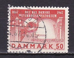Denmark, 1967, Royal Academy Of Music Centenary, 50ø, USED - Used Stamps