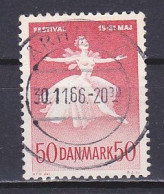 Denmark, 1965, Ballet & Musical Festival/Fluorescent, 50ø, USED - Used Stamps