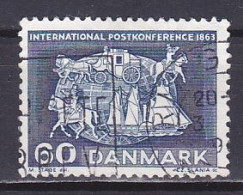 Denmark, 1963, Paris Postal Conf. Centenary, 60ø, USED - Gebruikt