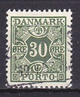 Denmark, 1953, Numeral & Posthorns, 30ø, USED - Portomarken
