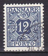 Denmark, 1955, Numeral & Posthorns, 12ø, USED - Port Dû (Taxe)