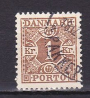 Denmark, 1934, Numeral & Posthorns, 1kr, USED - Portomarken