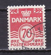 Denmark, 1972, Numeral & Wave Lines, 70ø/Ordinary Paper, USED - Usati