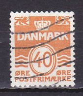 Denmark, 1971, Numeral & Wave Lines, 40ø, USED - Gebraucht