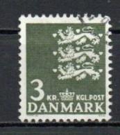 Denmark, 1969, Coat Of Arms, 3kr, USED - Gebruikt