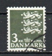 Denmark, 1969, Coat Of Arms, 3kr, USED - Usati