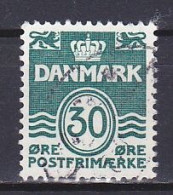 Denmark, 1967, Numeral & Wave Lines, 30ø/Fluorescent, USED - Gebruikt