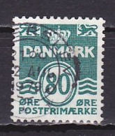 Denmark, 1979, Numeral & Wave Lines, 80ø, USED - Used Stamps