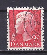 Denmark, 1974, Queen Margrethe II/Ordinary Paper, 90ø/Red, USED - Usado