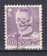 Denmark, 1955, King Frederik IX, 25ø, USED - Oblitérés