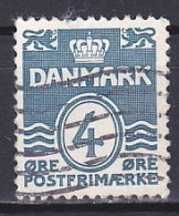 Denmark, 1933, Numeral & Wave Lines, 4ø, USED - Usado