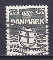 Denmark, 1933, Numeral & Wave Lines, 1ø, USED - Gebraucht