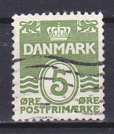 Denmark, 1933, Numeral & Wave Lines, 5ø, USED - Usado