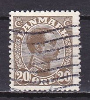 Denmark, 1921, King Christian X, 20ø, USED - Oblitérés