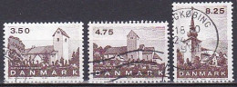 Denmark, 1990, Jutland Churches, Set, USED - Oblitérés