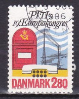 Denmark, 1986, Post Telegraph & Telephone Cong, 2.80kr, USED - Usado