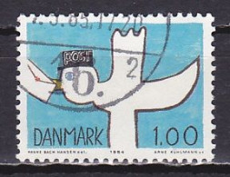 Denmark, 1984, Bird With Letter, 1.00kr, USED - Gebruikt