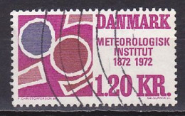 Denmark, 1972, Meteorological Office Centenary, 1.20kr, USED - Oblitérés