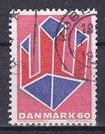 Denmark, 1969, Non Figurative Stamp, 60ø, USED - Gebruikt