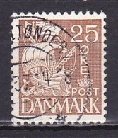 Denmark, 1933, Caraval/Hatched Background, 25ø, USED - Usati